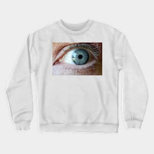 Close up blue eye Crewneck Sweatshirt